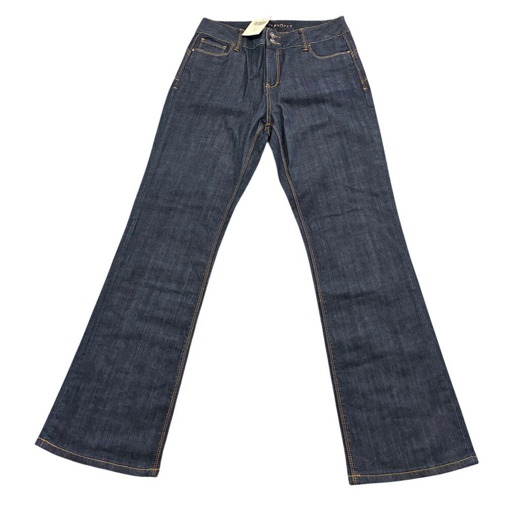 Boston Proper Women’s Atrc Slim Bc Rinse Dark Wash Jeans Sz 14 NWT Stretch
